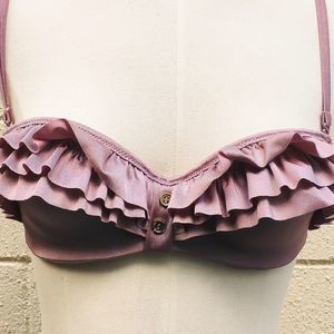 Ocean Club Three Tiered Ruffle bikini bra 90’s vibe.